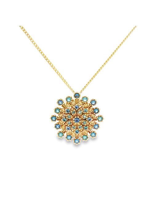 Flake gold celeste&acquamarina necklace GOCCIAZZURRA JEWELS | CLFLAKEOROAZZURRO